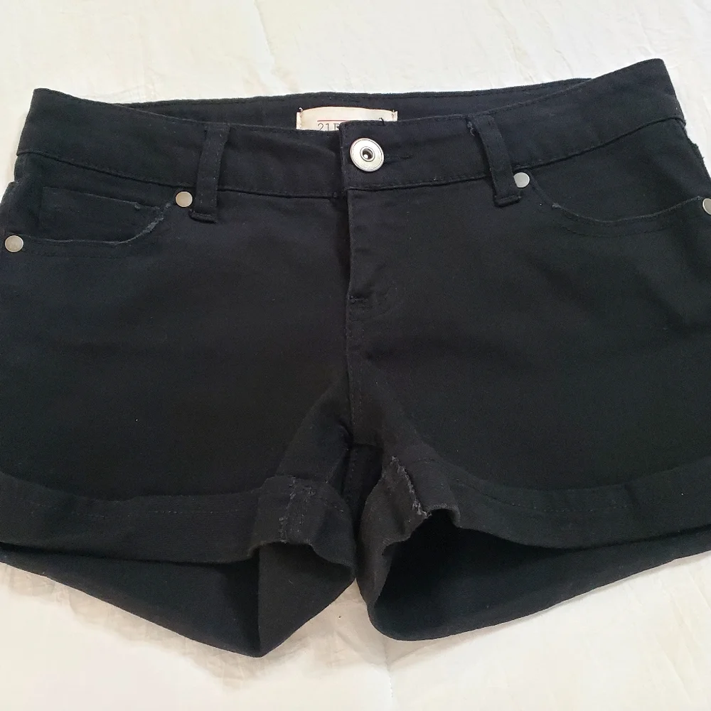 Women's Black Denim Shorts